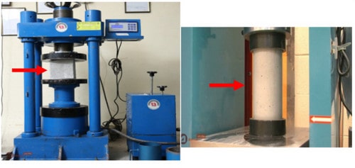 دستگاه مقاومت فشاری بتن طرح اختلاط بتن؛ تبدیل مقاومت استوانه ای به مکعبی همراه با حل 2 مثال کاربردی