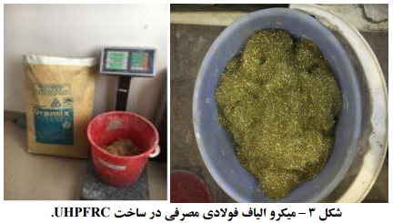 میکرو الیاف فولادی بررسی آزمایشگاهی افزایش مقاومت فشاری بتن الیافی با کارایی بسیار بالا (UHPFRC) ساخته شده در ایران با افزایش سن